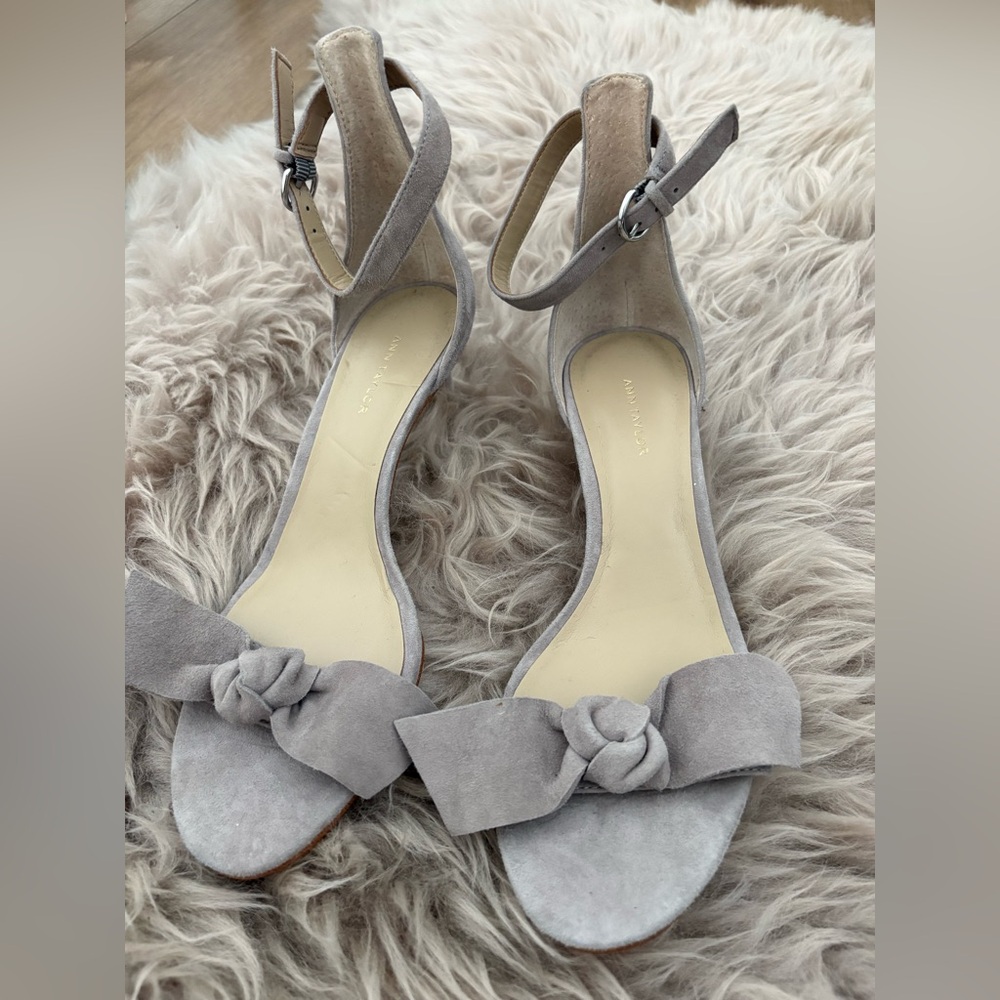 Suede Kitten Heels with Bow Detail